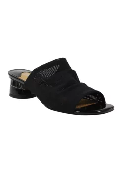 J Reneé Banan Stretch Mesh Low Heel Sandals