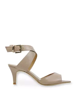 J Reneé Soncino Criss Cross Ankle Strap Mid Heel Sandal 2.25 IN Heel